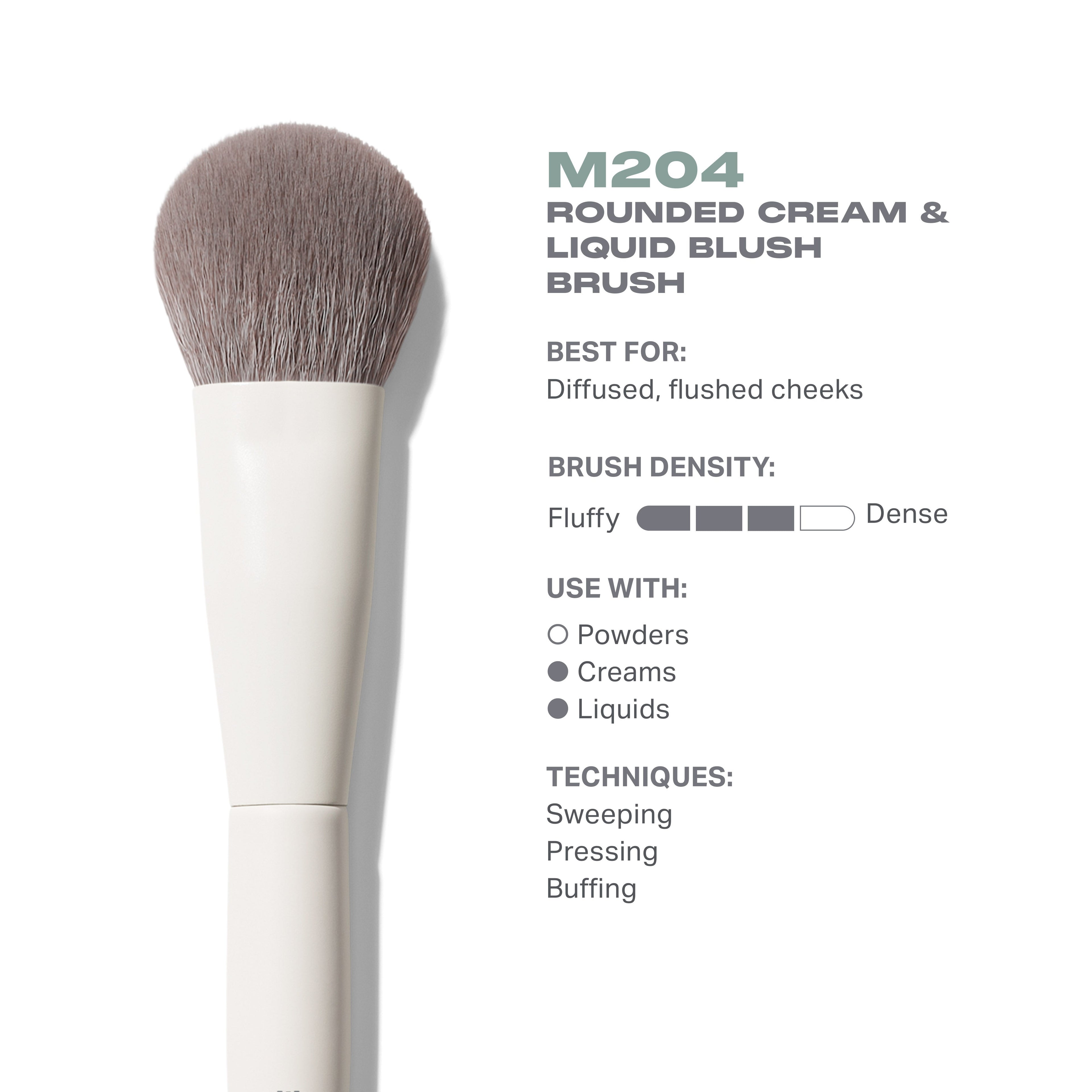 M204 Rounded Cream & Liquid Blush Brush