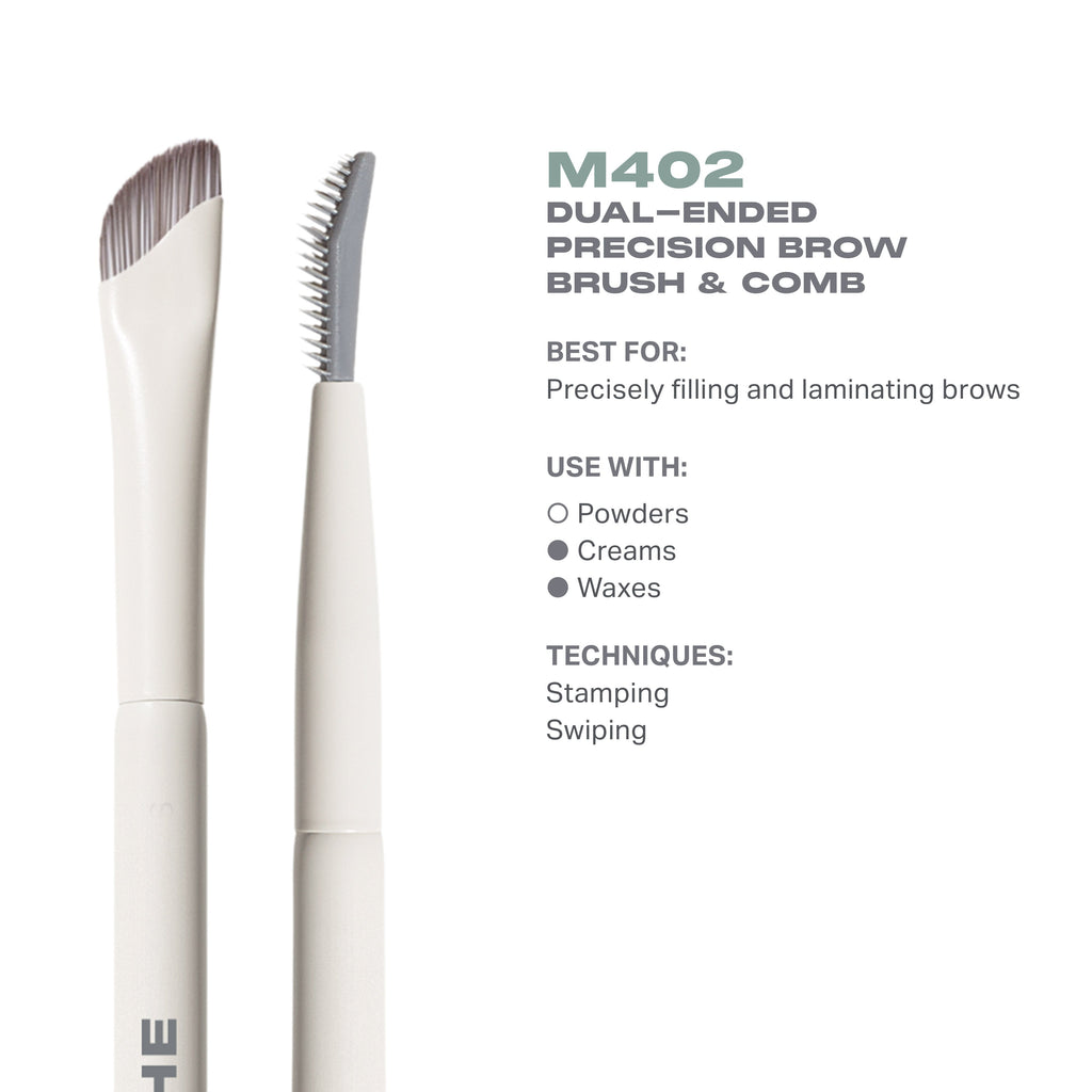 M402 Dual-Ended Precision Brow Brush & Comb