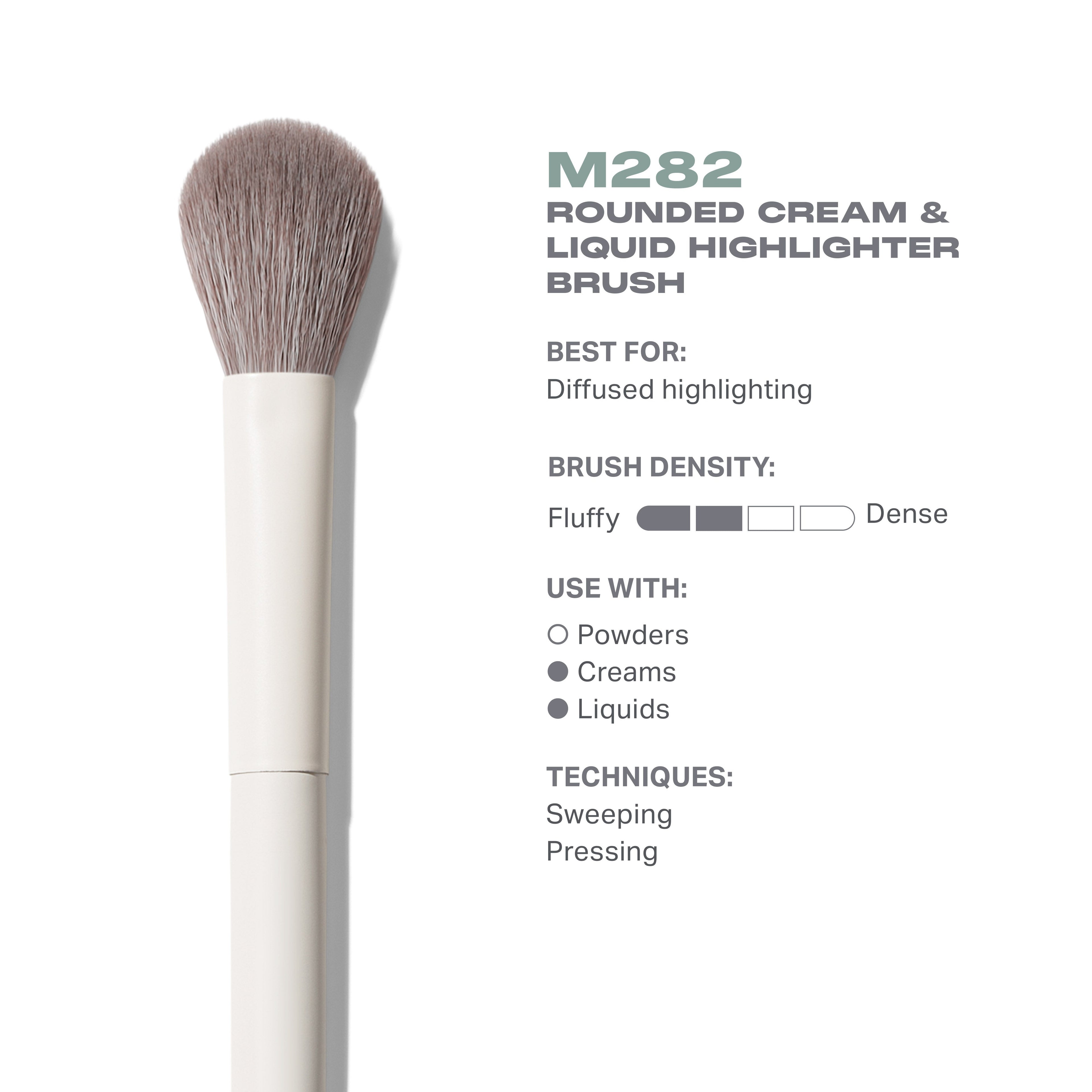 M282 Rounded Cream & Liquid Highlight Brush